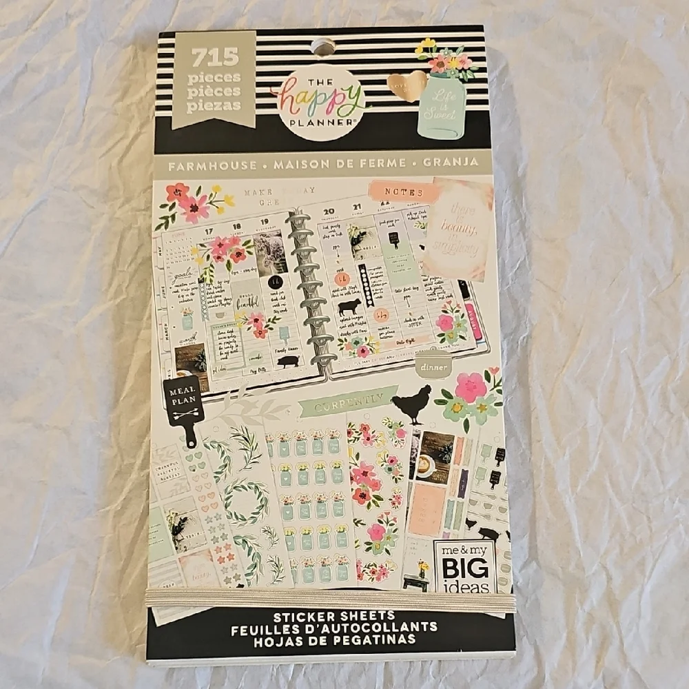 NWT The Happy Planner Farmhouse Sticker Book - 715pcs